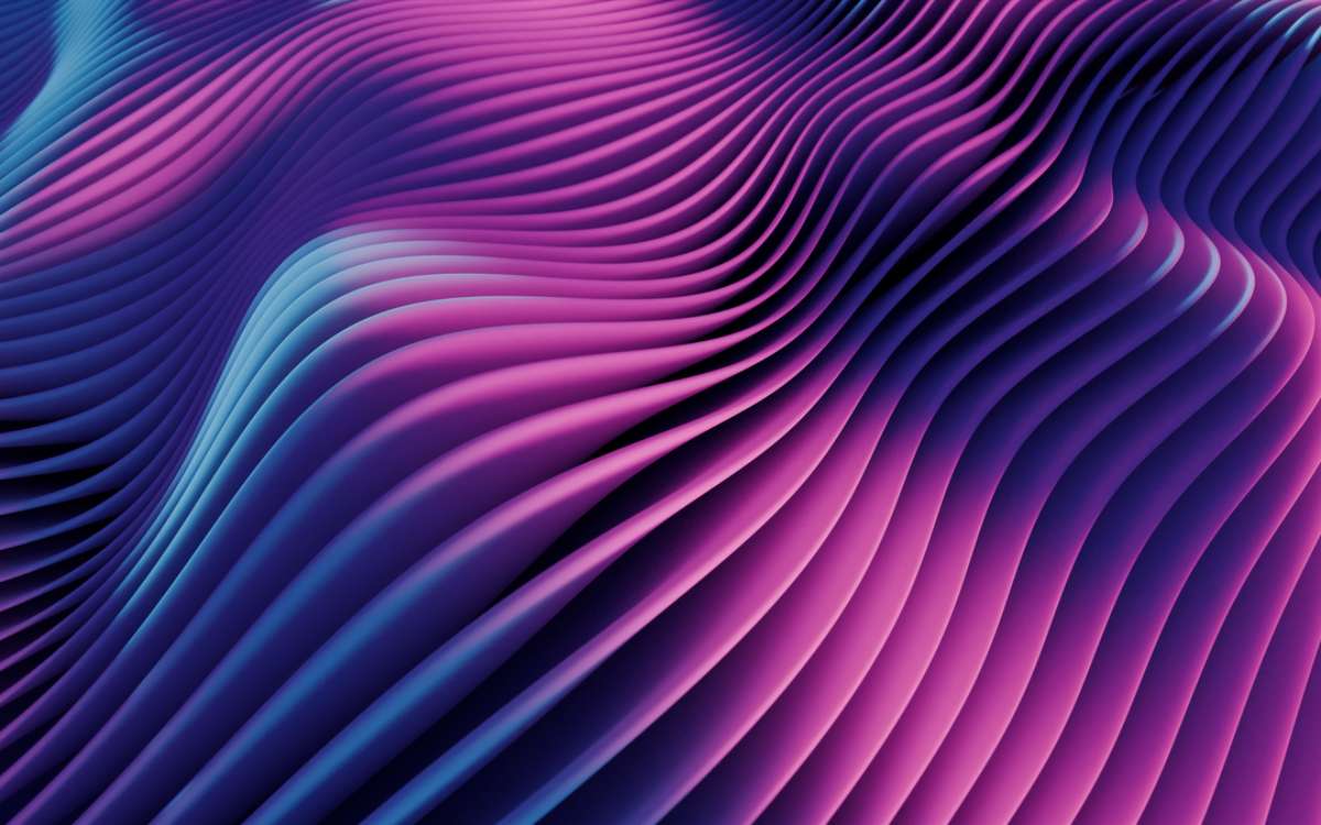 Abstract render of layered waves in Digital Futurus's brand colors